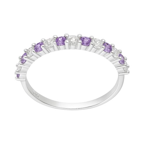 Anillo Cintillo Circones Amatista