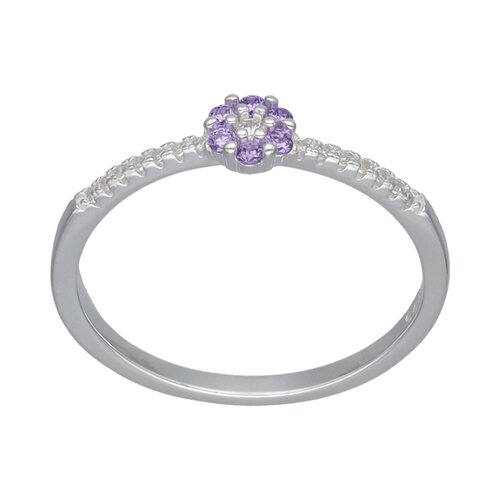 Anillo Flor Circones Amatista