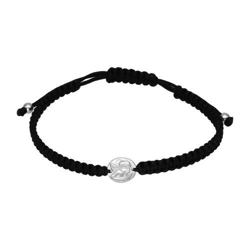 Pulsera Hilo Negro Ajustable Ángel de la Guarda