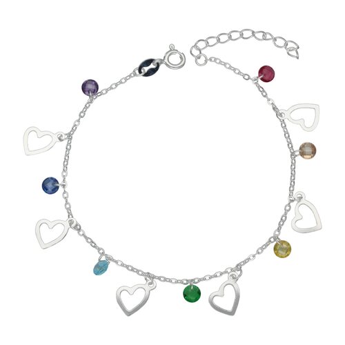 Pulseras Corazones Cristales Hechos con Swarovski® 7 Chakras