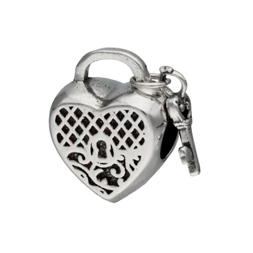 Colgante Charm Corazón y Llave