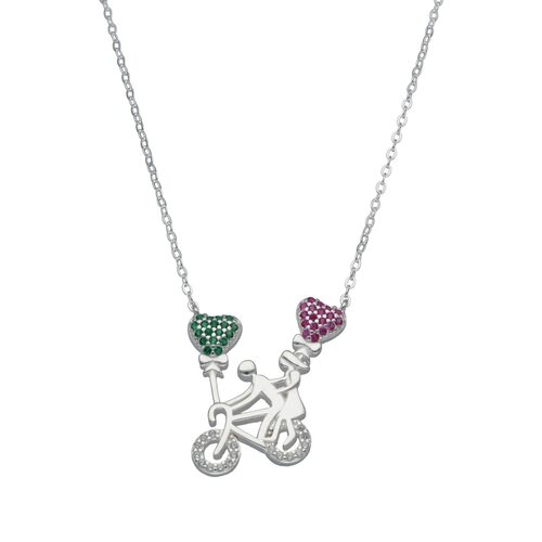 Collar Pololos en Bicicleta Corazones Circones Multicolor