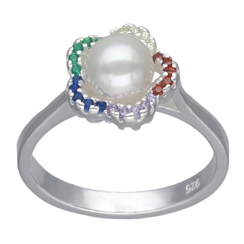 Anillo Flor Perla Circones Multicolor