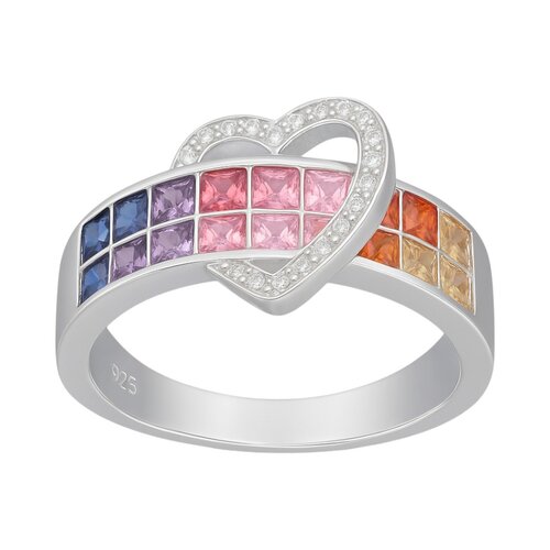 Anillo Corazón Circones Multicolor