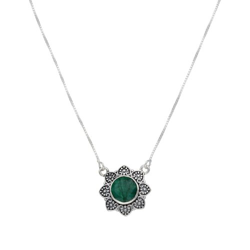 Collar Flor Esmeralda