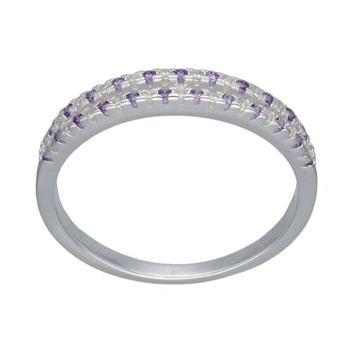 Anillo Cintillo Circones Amatista