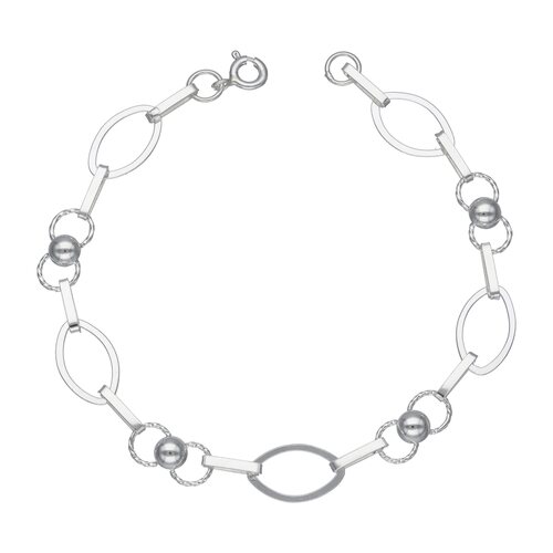 Pulsera Rombos Media Esferas