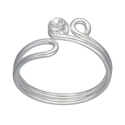 Anillo Midi Espiral Circón