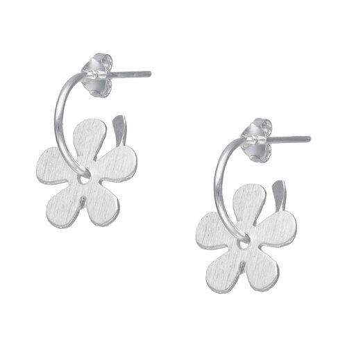 Semi Argolla Flor Satinada 13 mm