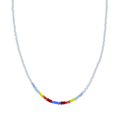 Collar Choker Ajustable Cristales Multicolor