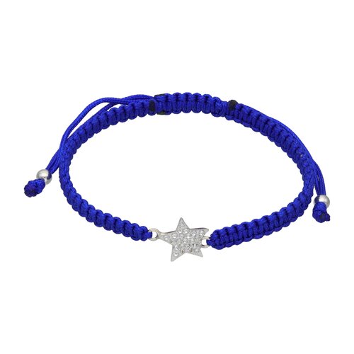 Pulsera Hilo Azul Ajustable Estrella Circones