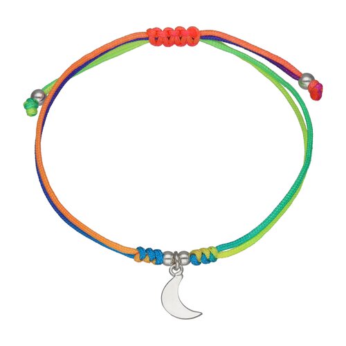 Pulsera Hilo Multicolor Ajustable Media Luna