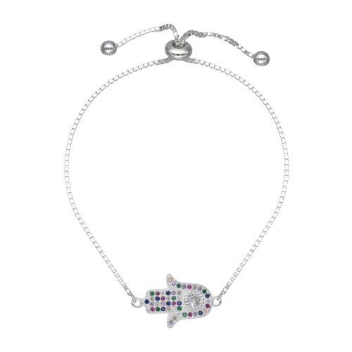 Pulsera Ajustable Mano de Fátima Circones Multicolor