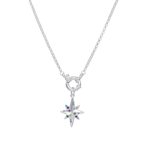 Collar Estrella Fugaz Circones Multicolor Broche Timón 