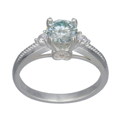 Anillo Circón Solitario Corazón