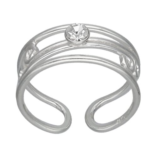 Anillo Midi Espiral Circón
