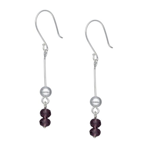 Aro Esfera Cristales Morado