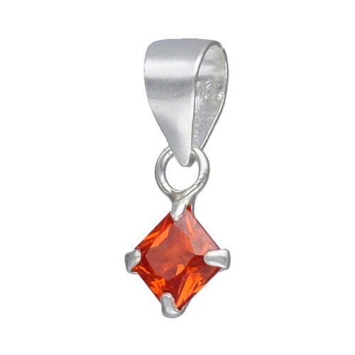 Colgante Circón Granate Naranja 4x4 mm