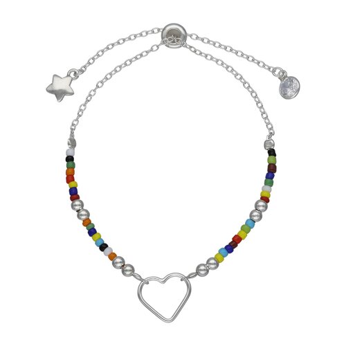 Pulsera Corazón Mostacilla Multicolor