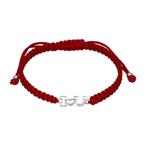Pulsera Hilo Rojo Ajustable I Love You