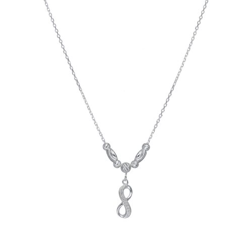 Collar Infinito Circones Esferas Facetadas 