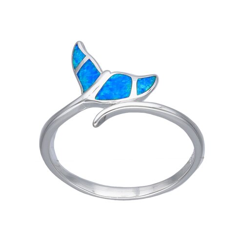 Anillo Cola de Ballena Ópalo Azul