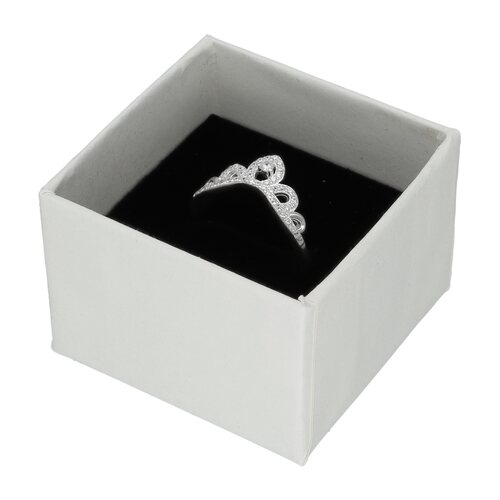 Caja de Anillo Rosada Textura Cuadriculada