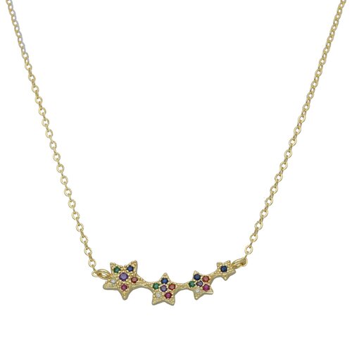 Collar Estrellas Circones Multicolor