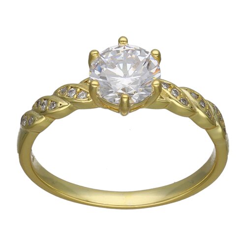 Anillo Circones Pavé Solitario