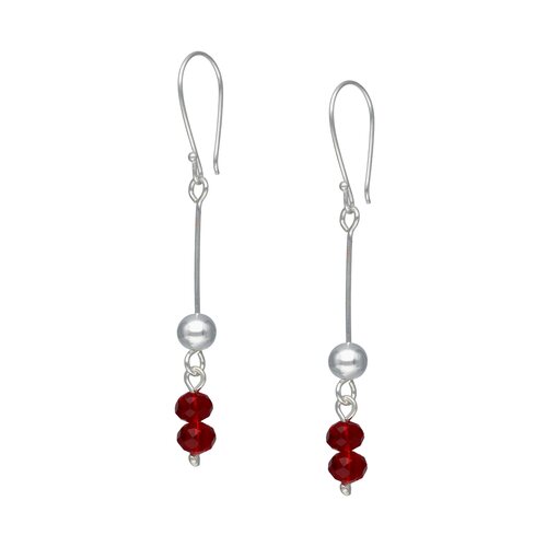 Aro Esfera Cristales Rojo