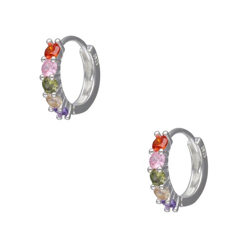 Argolla Huggie Circones Multicolor 13 mm 