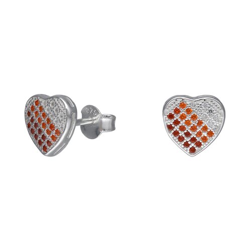 Aro Corazón Circones Granate Naranja 
