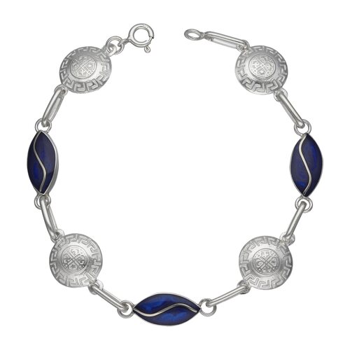 Pulsera Mapuche Kultrún Óvalos Metalizados