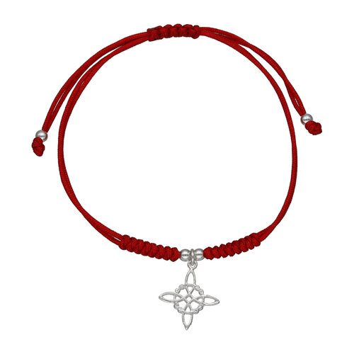 Pulsera Hilo Rojo Ajustable Nudo de Brujas