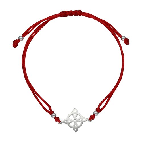 Pulsera Hilo Rojo Ajustable Nudo de Brujas