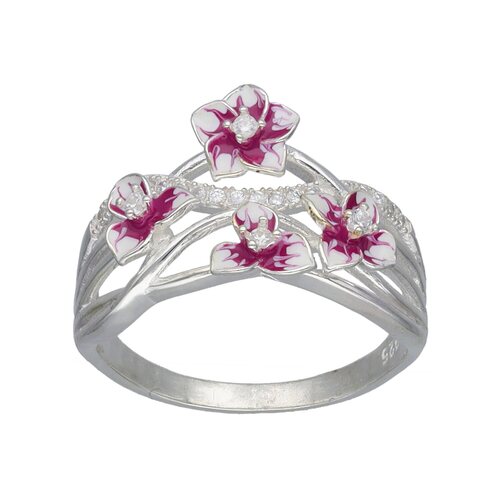 Anillo Flores Esmaltadas Circones