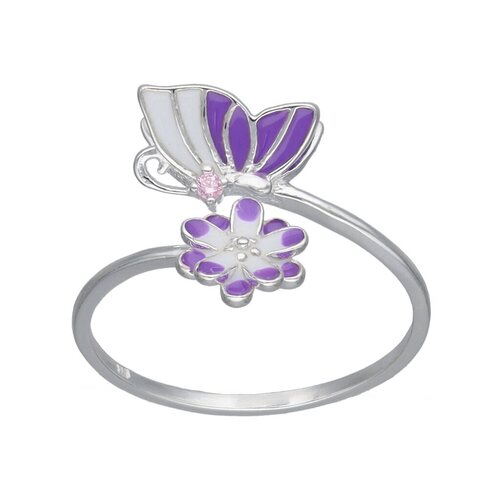 Anillo Ajustable Mariposa Flor Esmaltada Circón