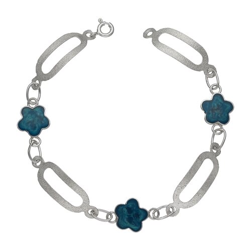 Pulsera Óvalos Flores Calipso Metalizado