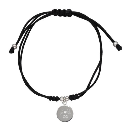 Pulsera Hilo Negro Ajustable MOM ∞