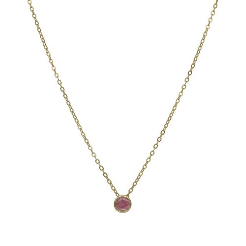 Collar Circón Rosa Francia Punto de Luz