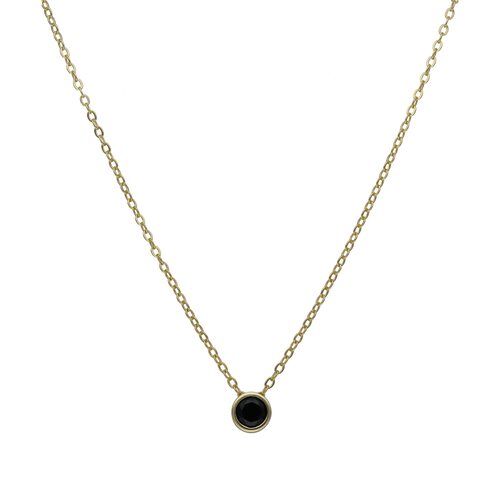 Collar Circón Punto de Luz Ónix