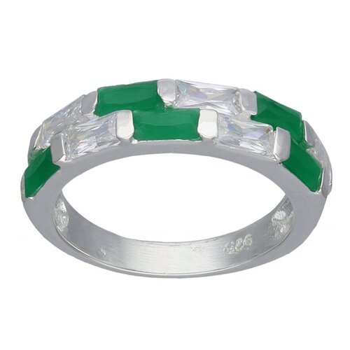 Anillo Cintillo Circones Baguette Esmeraldina