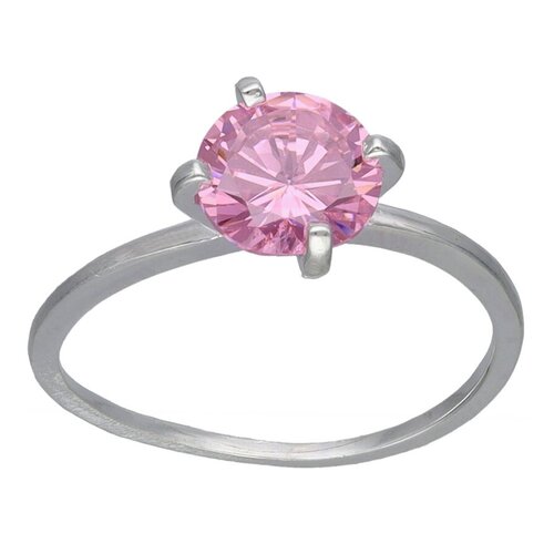 Anillo Circón Rosa Francia Solitario