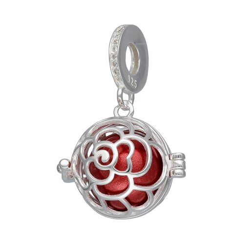 Colgante Charm Rosa de Abril Llamador de Ángeles 15 mm