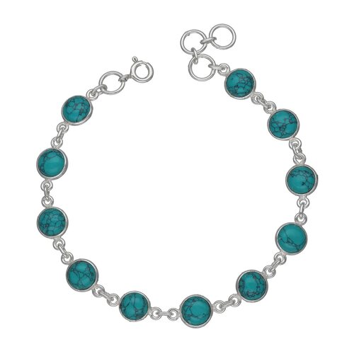 Pulsera Círculos Cuarzo Turquesa