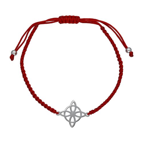 Pulsera Hilo Rojo Ajustable Nudo de Brujas