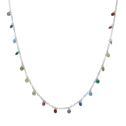 Collar Lluvia de Cristales Hecho con Swarovski® Multicolor