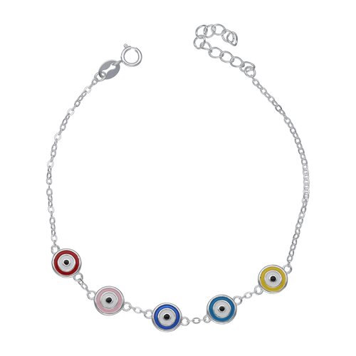 Pulsera Ojo Turco Esmaltado Multicolor
