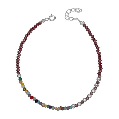 Pulsera Esferas Cristales Multicolor