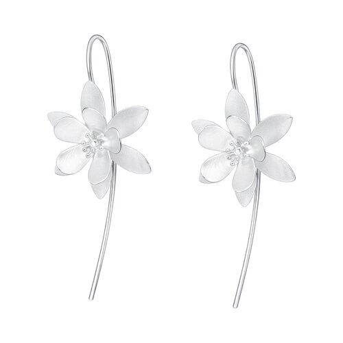 Aro Pasador Flor Satinada